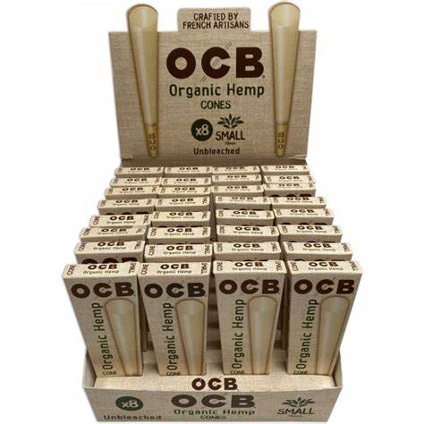 OCB | Small 78mm Organic Hemp Cones | 8 Pack