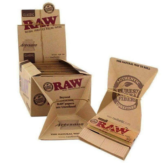 RAW Artesano Classic Rolling Papers + Tips + Tray