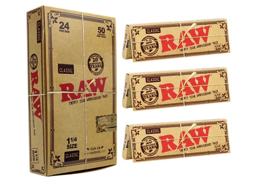 1CS RAW Rolling PAPER 1 1/4 (20TH ANNIVERSARY) - 24 count