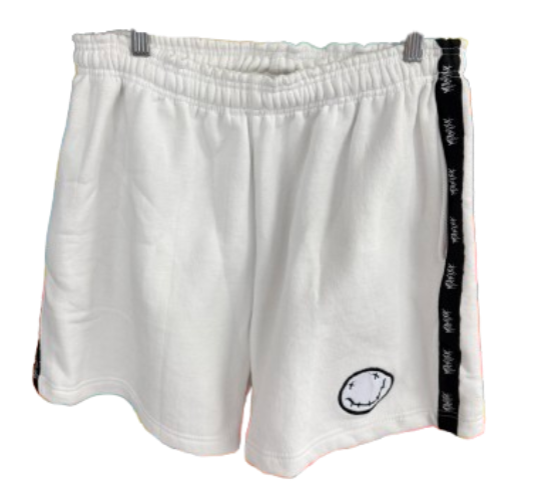Maniak Clothing | White Shorts With Black Stripe