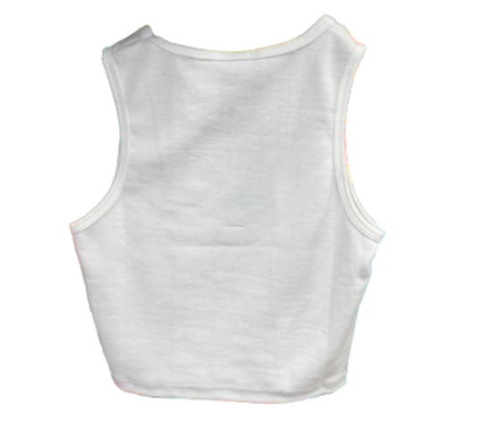 Maniak Clothing | White Smiley Crop Top