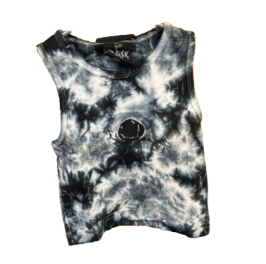 Maniak Clothing | Grey Tie Dye Crop Top