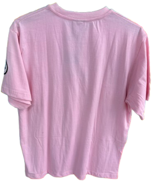 Maniak Clothing | Pink T-Shirt Rainbow Logo