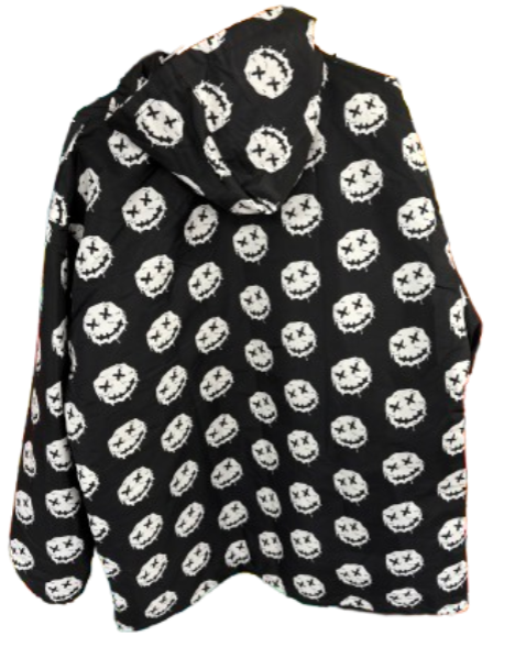 Maniak Clothing | Black Maniak Logo Pattern Jacket