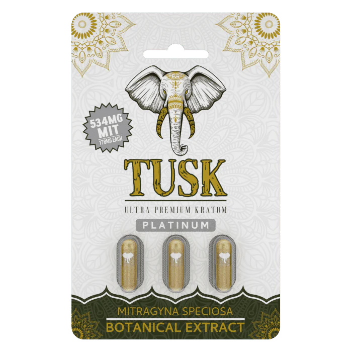 Tusk Platinum - 534mg MIT Kratom Extract Capsules