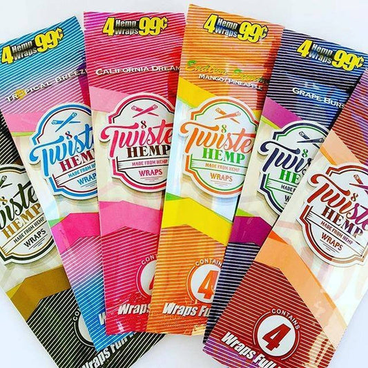 Twisted Hemp Wraps 4Pk