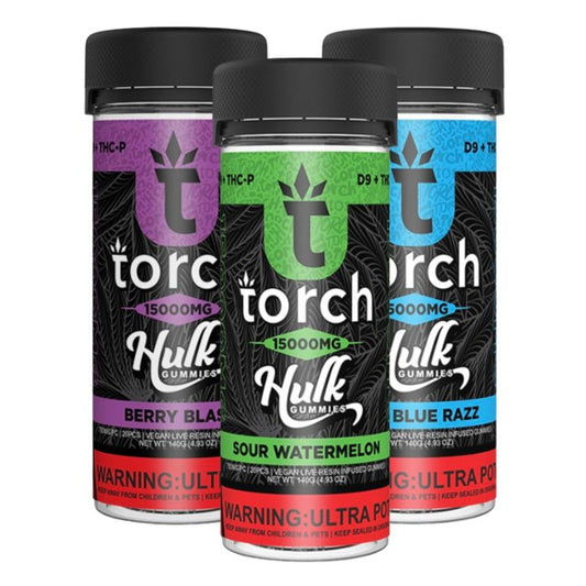 Torch Hemp - Hulk Gummies 15000mg D9 + THC-P Delta Edibles