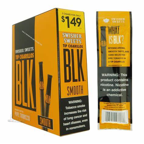 BLK 2pk Pipe Tip Tobacco Cigarillos
