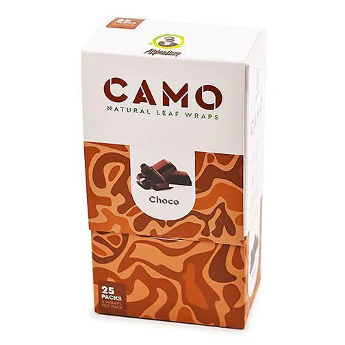 Camo Natural Leaf Hemp Wraps (25 Packs of 5 Wraps)