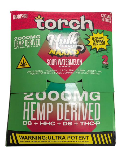 Torch Hulk Gummies Maxx'd 2,000mg (2pk)
