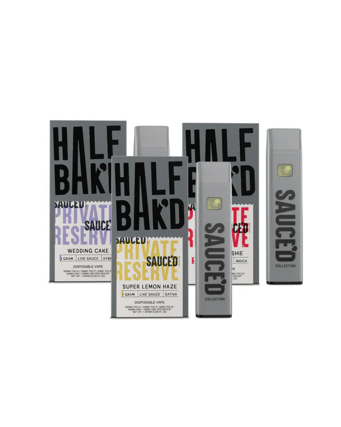 Half Bak'd Sauced Private Reserve | 1g Live Sauce Dispo