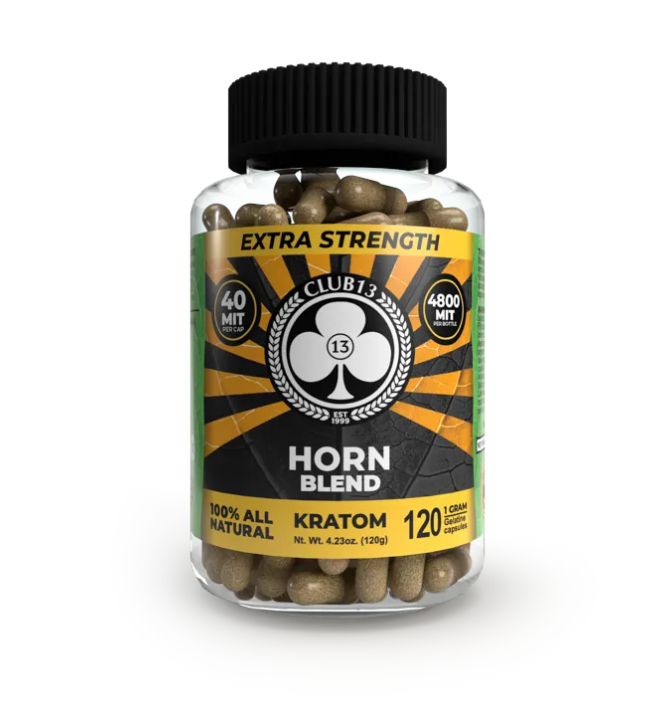Club 13: Extra Strength Horn Blend - Kratom Capsules