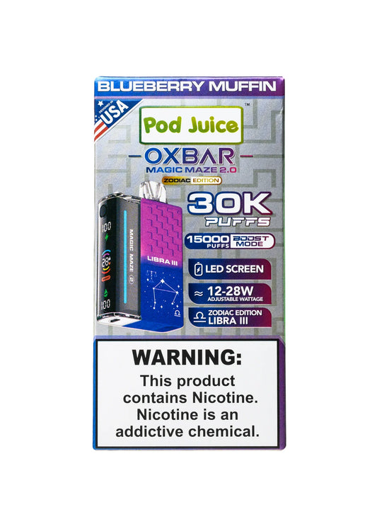 Pod Juice Oxbar | 30,000 Puffs | Nicotine Disposable