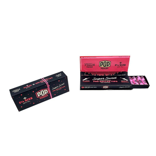 POP 1 1/4 Ultra Thin Papers + Flavor Activated Pre-Rolled Tips Kit