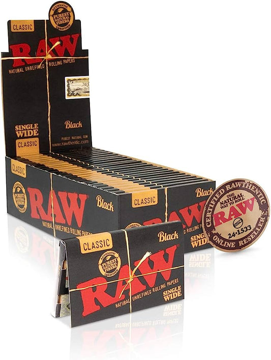 Raw Black Single Wide Papers