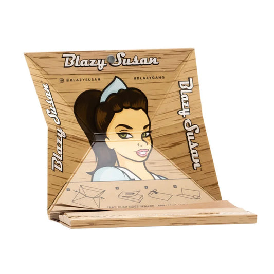 Blazy Susan King Size Slim Deluxe Rolling Kit - Papers + Tips + Tray
