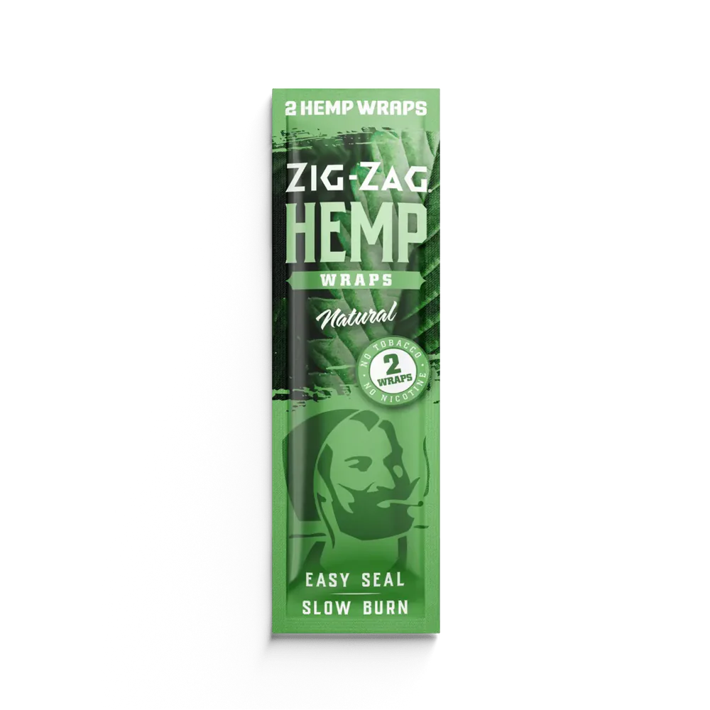 Zig Zag Natural Hemp Wraps | 2pk