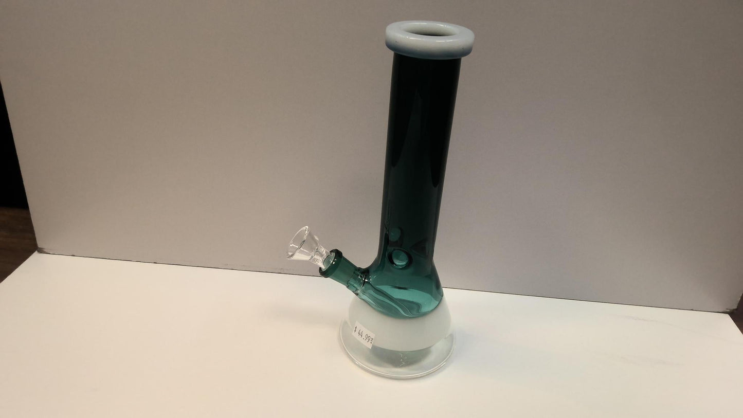 Small Beaker Color Stem + White Stripe Base