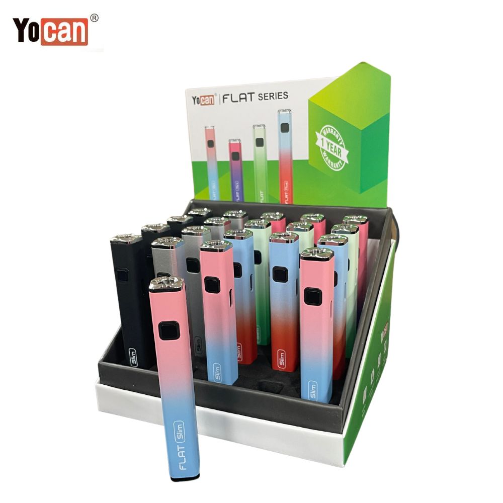 Yocan Flat Slim 350MAH Vape Pen Battery - 510 Cart Battery