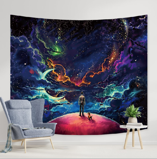 Mans Best Friend Trippy - Tapestry