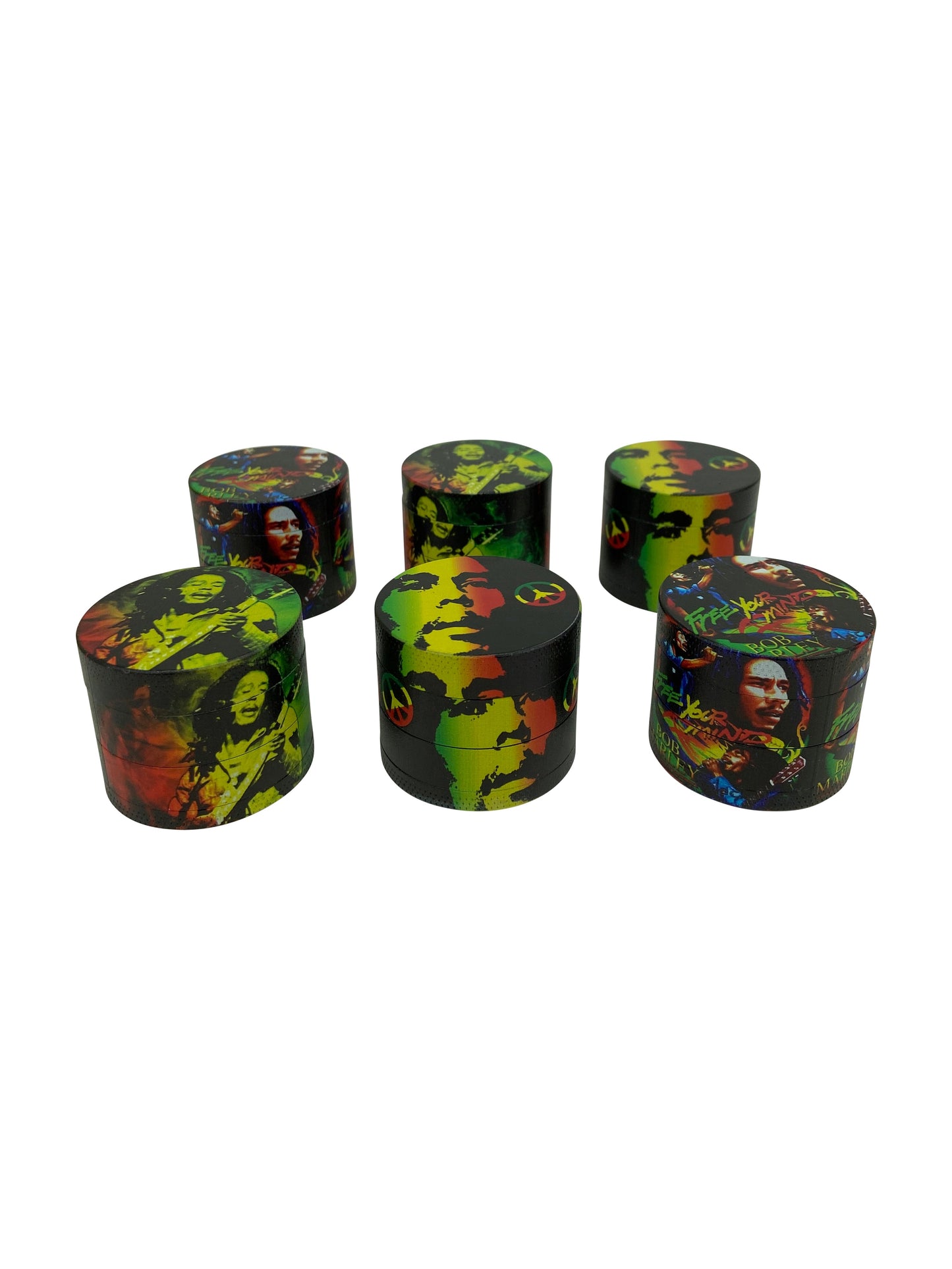 Small Herb Grinder With Bob Marley Design