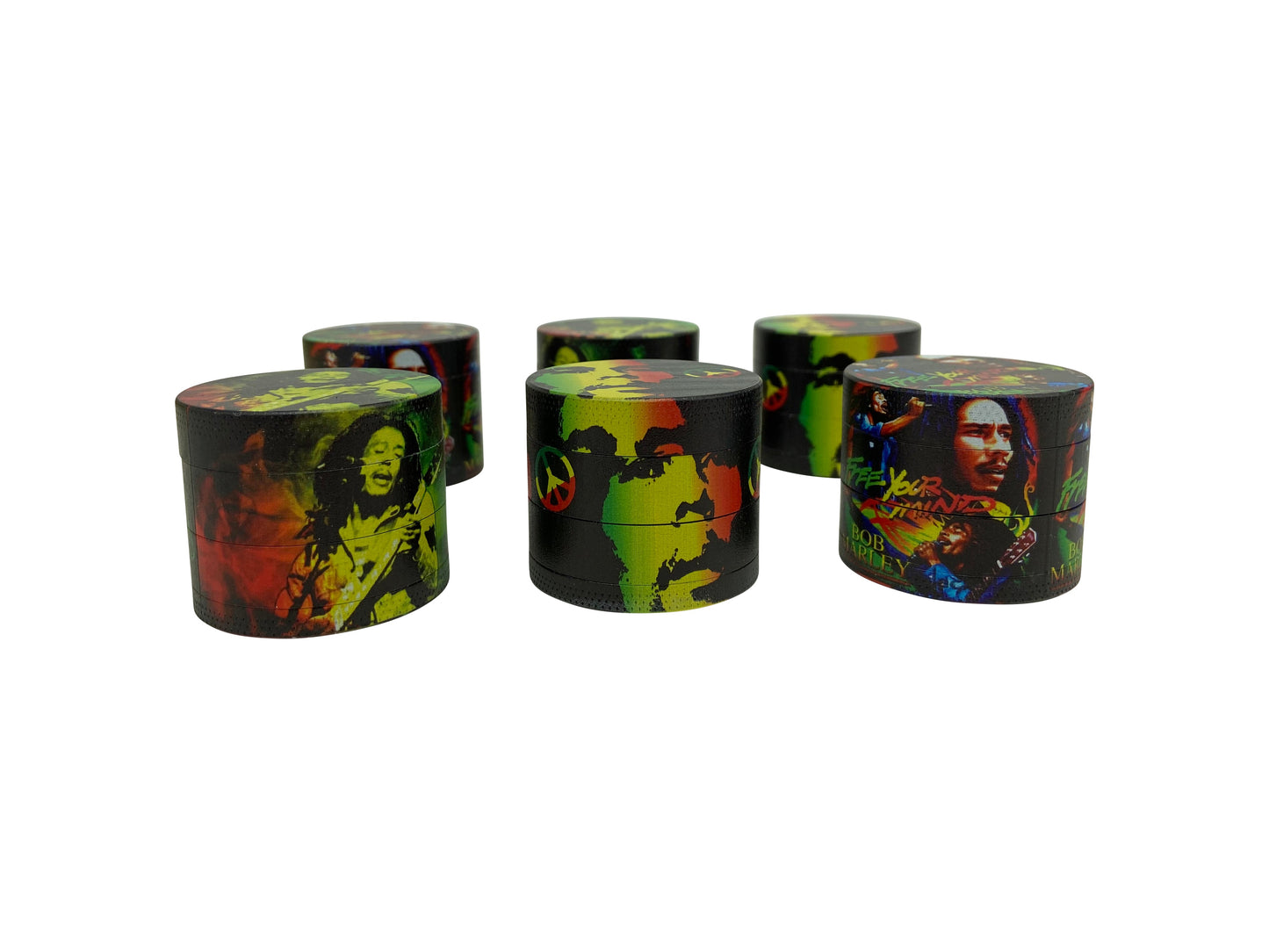 Small Herb Grinder With Bob Marley Design