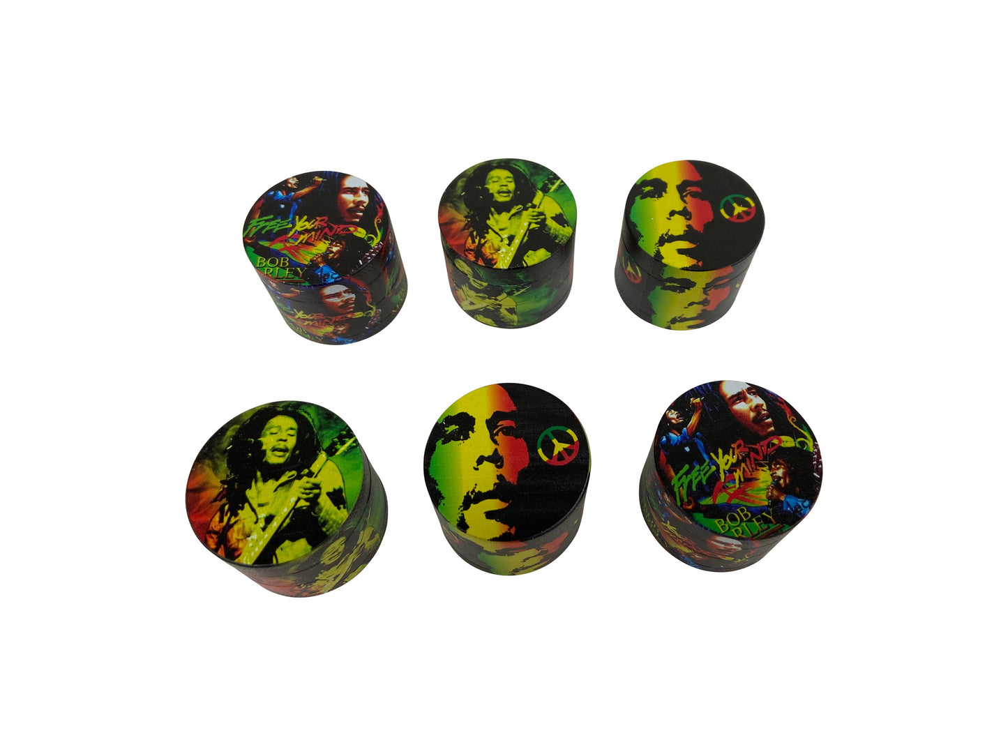 Small Herb Grinder With Bob Marley Design