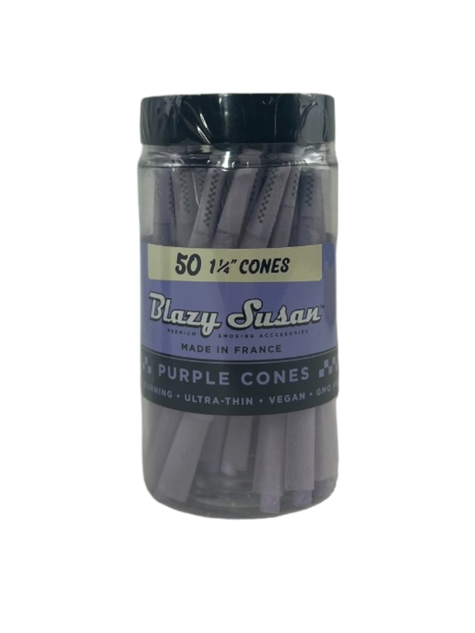 Blazy Susan Purple Pre-Rolled Cones | 50 Pack 1-1/4"