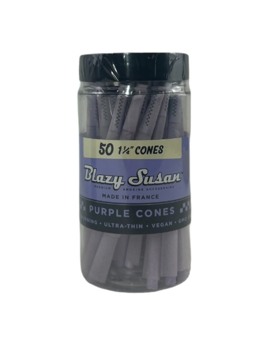 Blazy Susan Purple Pre-Rolled Cones | 50 Pack 1-1/4"