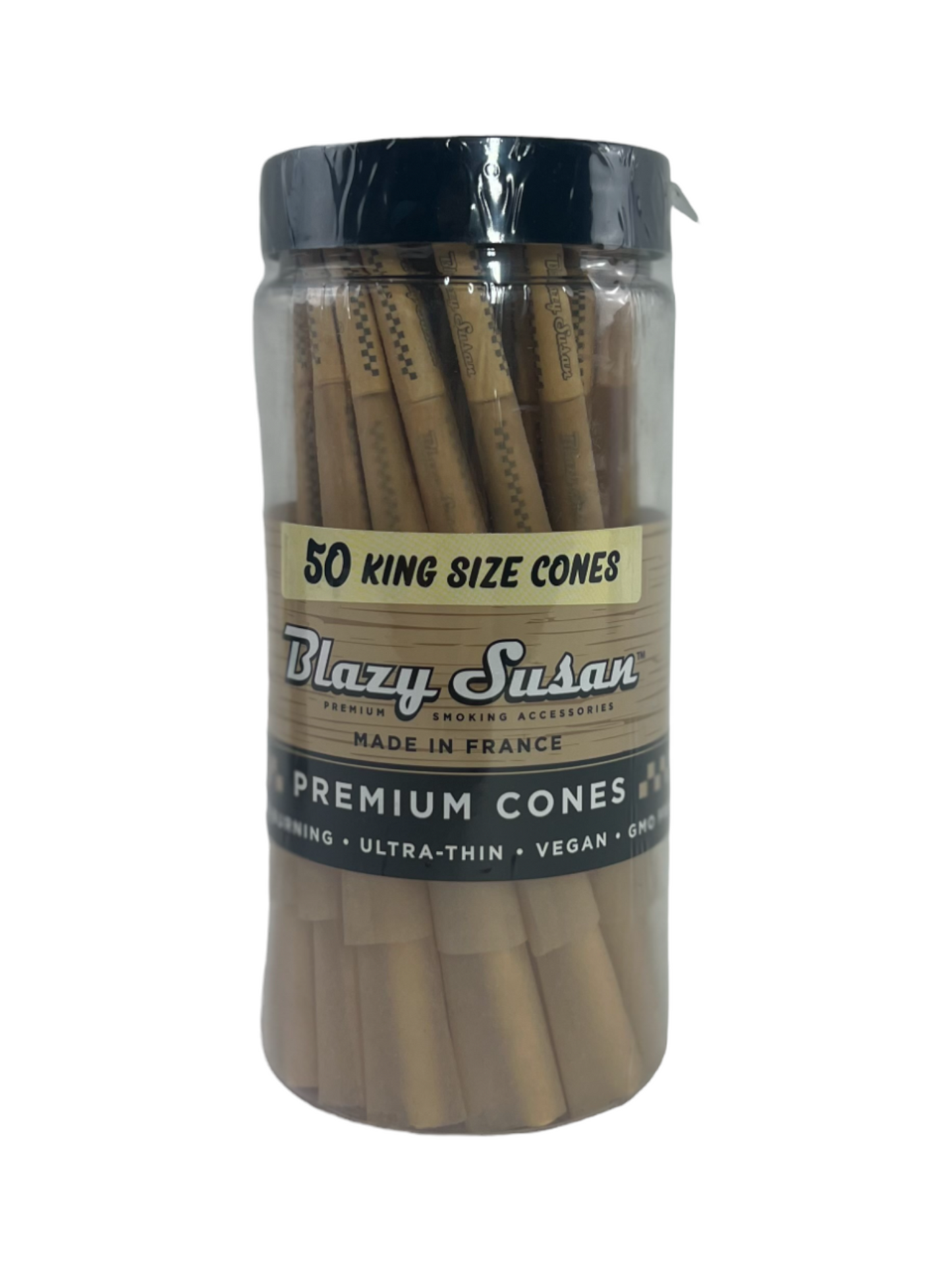 Blazy Susan - Unbleached Pre Rolled Cones | 50 Count King Size