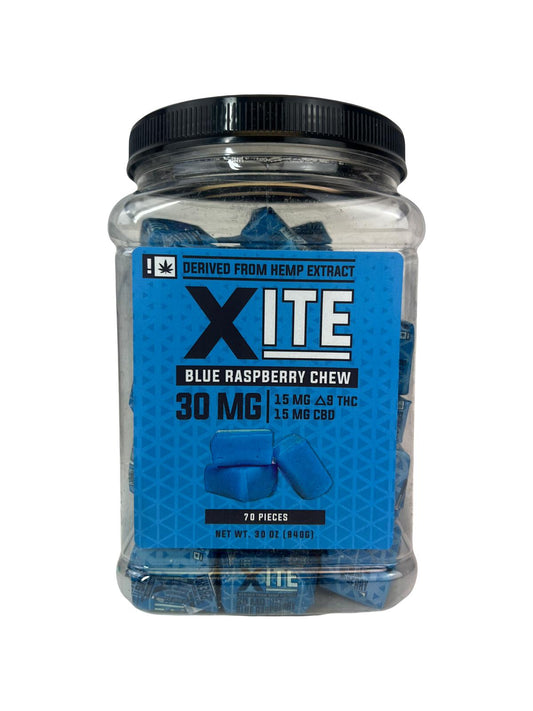 Xite Blue Raspberry Chew 30mg - Delta Edibles