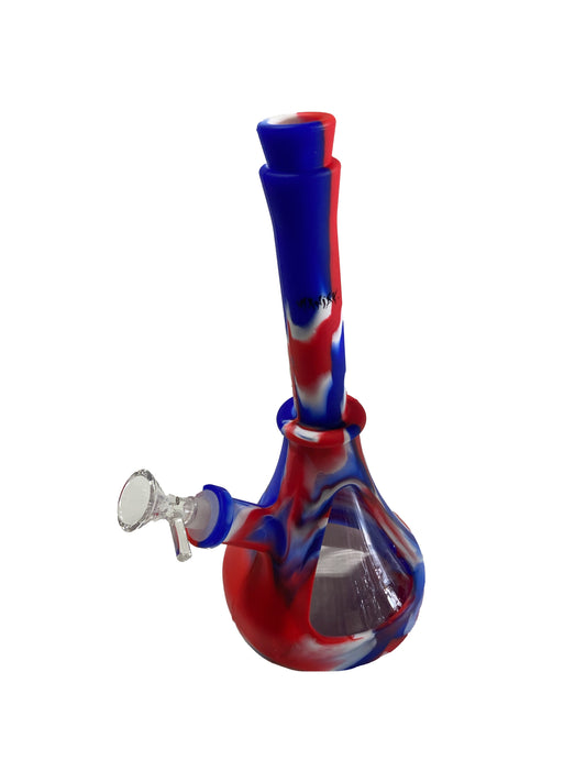 Water Pipe With Glass Beaker - Silicone