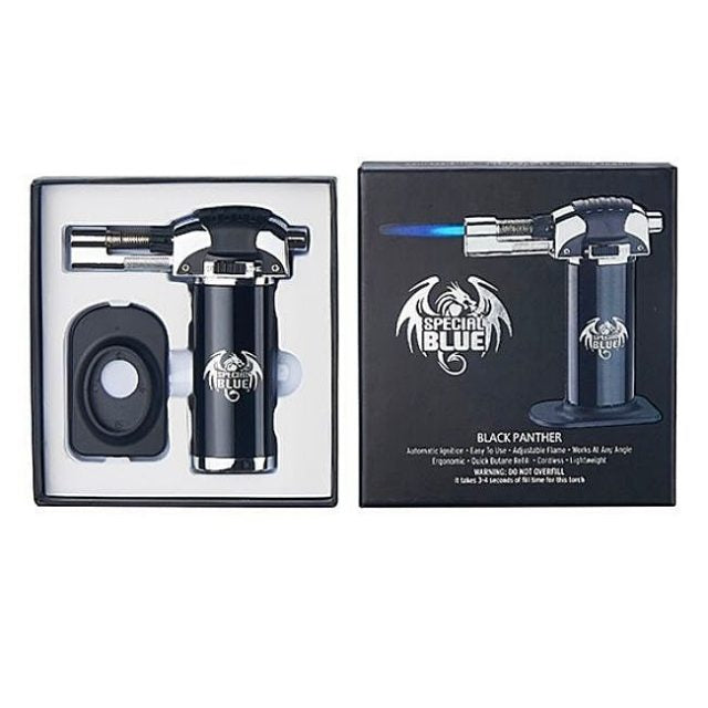 Special Blue Black Panther Butane Torch