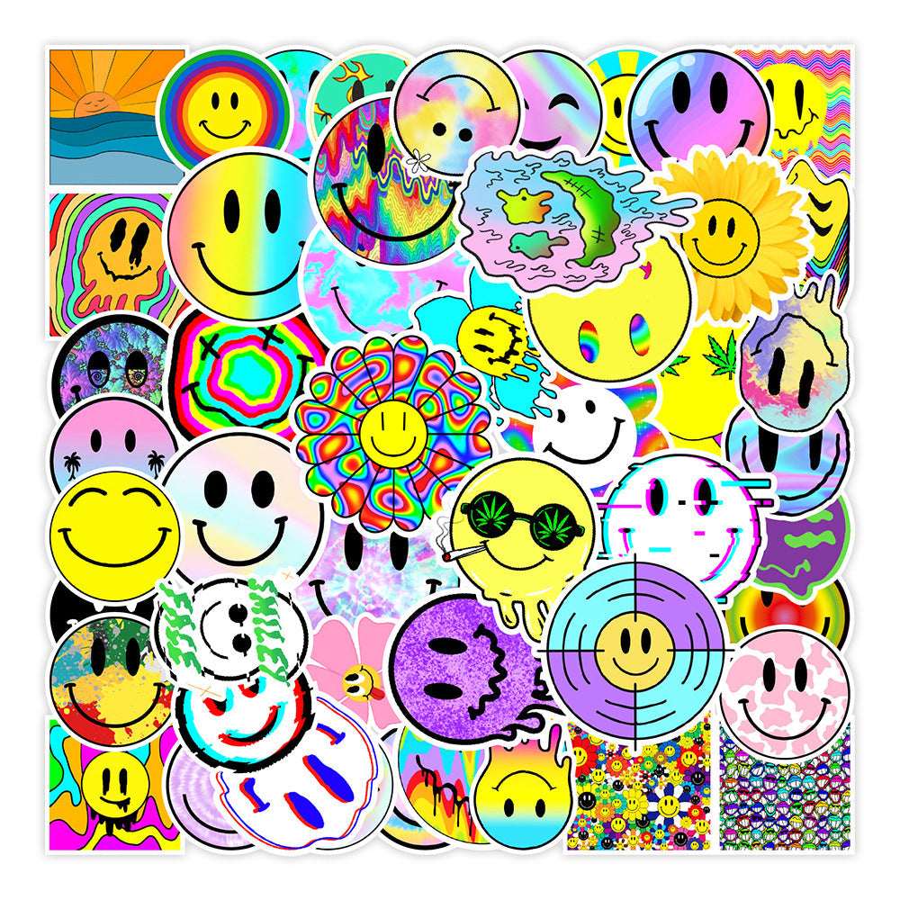 Smiley Face Themed Stickers 50 pack