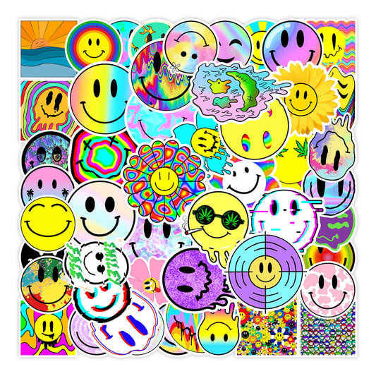 Smiley Face Themed Stickers 50 pack