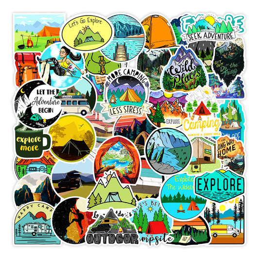 Mountain Themed Stickers - 50 Pack