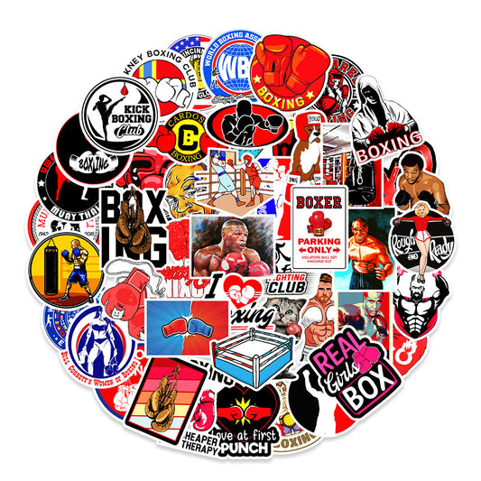 Boxing Themed Stickers - 50 Pack