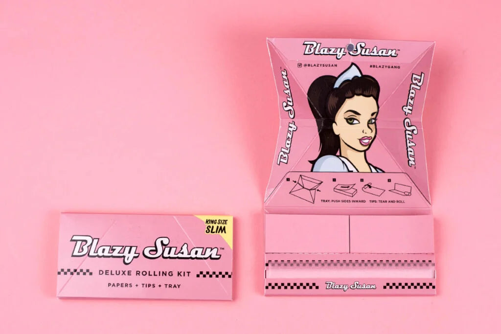 Blazy Susan - Pink Deluxe Rolling Kit Paper and Filter - King Size