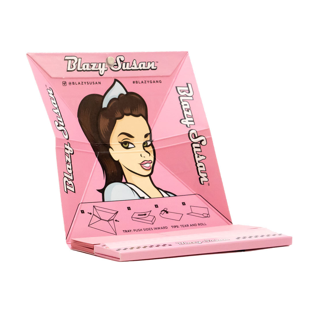 Blazy Susan - Pink Deluxe Rolling Kit Paper and Filter - King Size