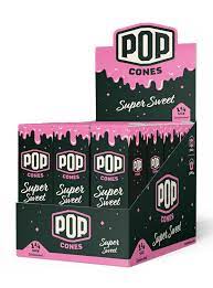 POP Unbleached Flavored Cones 1 1/4"