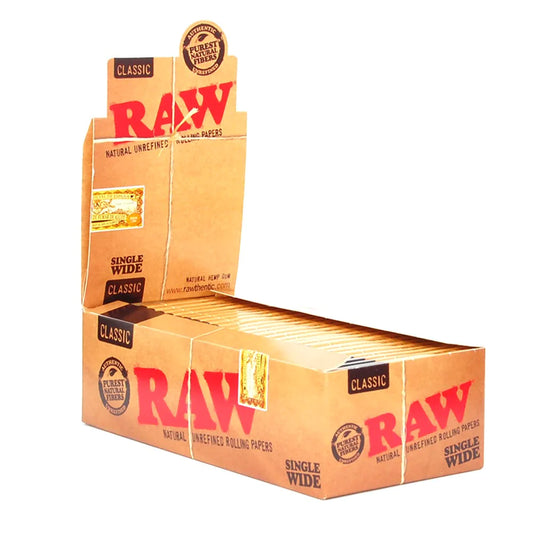RAW Classic Single Wide Rolling Paper (25pc Display)